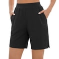 thumbnail image 3 of Asxite Womens Shorts High Waisted Solid Stretchy Soft Workout Yoga Cargo Pockets Casual Summer, 3 of 5