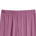 thumbnail image 5 of Liuinsasek Women's Plus Size Pajama Pants Casual Solid Color Stretchy Cropped Pants Lightweight Simple Comforty Lounge Pants for Summer, 5 of 5