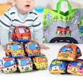 Baby Truck Car Toy Set 9 Pieces with Playmat Soft Cloth Cars