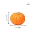 thumbnail image 3 of Fllostpr Halloween 2PC Wax Pumpkin Scented Candle, Orange Handmade Aromatherapy Candle for Home Cafe Party Table Desk Indoor, 2.5x1.7", 3 of 7