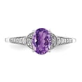thumbnail image 5 of Sterling Silver Rhodium-plated Diamond & Amethyst Ring QR3091AM, 5 of 5