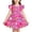 A-Hot Pink88, variant on Bobifish Toddler Girls Dress Flutter Sleeve School Print Casual Summer Outfit Dress For Back To School Children Girls Dress