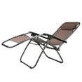 thumbnail image 5 of Ktaxon 2PCS Folding Zero Gravity Reclining Lounge Chairs Outdoor Beach Patio Yard Brown, 5 of 10