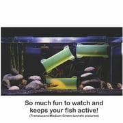 SeeShelter Brand Betta Tunnel in Translucent Dark Green Fish Hide Enrichment Aquarium Decor