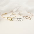 thumbnail image 3 of Bracelet with Charm for Women - Personalized Gold Knot Bracelet with Initial - Custom Charm Bracelet - Birthday Gift for Her, 3 of 10