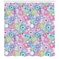thumbnail image 3 of Ambesonne Floral Shower Curtain, Colorful Vintage Curls, 69"Wx84"L, Multicolor, 3 of 3