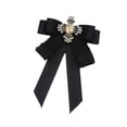 thumbnail image 4 of FVDPWYE Bow Tie Ribbon Brooch Bowknot Shirt Tie Pre Tied Bowknot Fashion Decorative Bow Brooch Necktie Pin Necktie for Suit DIY Party Black, 4 of 9