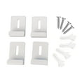 thumbnail image 3 of deevoka 4 Pieces Stainless Steel Mirror Clips Heavy Retainer Clips for Wall Mounting White L, 3 of 9