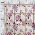 thumbnail image 1 of oneOone Georgette Viscose Pink Fabric Check|Leaves & Floral Artistic Craft Projects Decor Fabric Printed By The Yard 42 Inch Wide, 1 of 4