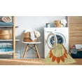 thumbnail image 2 of Ahgly Company Machine Washable Indoor Round Transitional Orange Area Rugs, 4' Round, 2 of 7