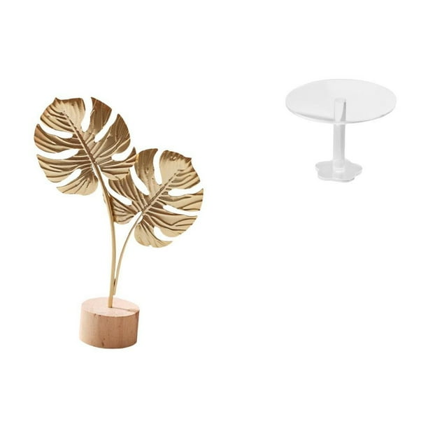 Escultura De Hoja De Metal Abstracta Nórdica, Adorno Para Mesa, Fiesta, Casa De Muñecas En Miniatura, Decoración De Mesa Auxiliar Redonda, Simulación De Vida, Casa De Juegos De Jardín