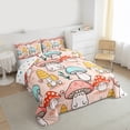 thumbnail image 3 of Homewish Colorful Cartoon Mushroom Bedding Comforter Set,Tropical Botanical Plant Twin Comforter Sets,Pink Blue Orange Bedding Set For Girls Teens,Ultra Soft Home Decor Reversible,2 Pieces, 3 of 8