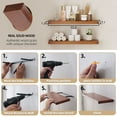 thumbnail image 7 of 23.5 in Solid Wood Floating Shelves Wall Mounted Shelves, Distressed Walnut Color, Set of 2, 7 of 7