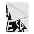 thumbnail image 2 of Family Soft Flannel Fleece Throw Blanket, Together We Make a Family Shaped as a House Lettering Hipster Design, Cozy Plush for Indoor and Outdoor Use, 50" x 70", Black and White, by Ambesonne, 2 of 5