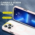 thumbnail image 6 of Case for iPhone 13 Pro Max/iPhone 12 Pro Max Magnetic Case, Clear Hard PC Back Cover + Soft TPU Frame Slim Resist Scratches Protective Bumper Magnet Case for iPhone 13 Pro Max 6.7” - Rose Pink, 6 of 9