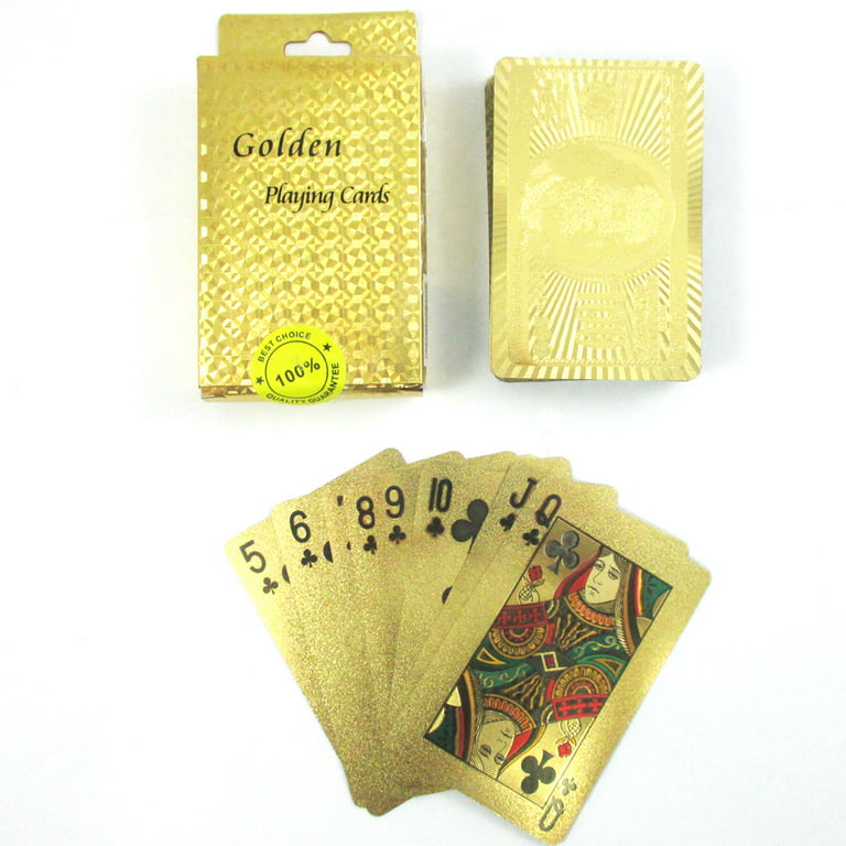  Las Vegas Gold High Roller Plastic Playing Card Deck : Toys &  Games
