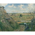 thumbnail image 3 of Camille Pissarro 18x15 Black Modern Framed Museum Art Print Titled - Landscape, Bazincourt (1881), 3 of 5