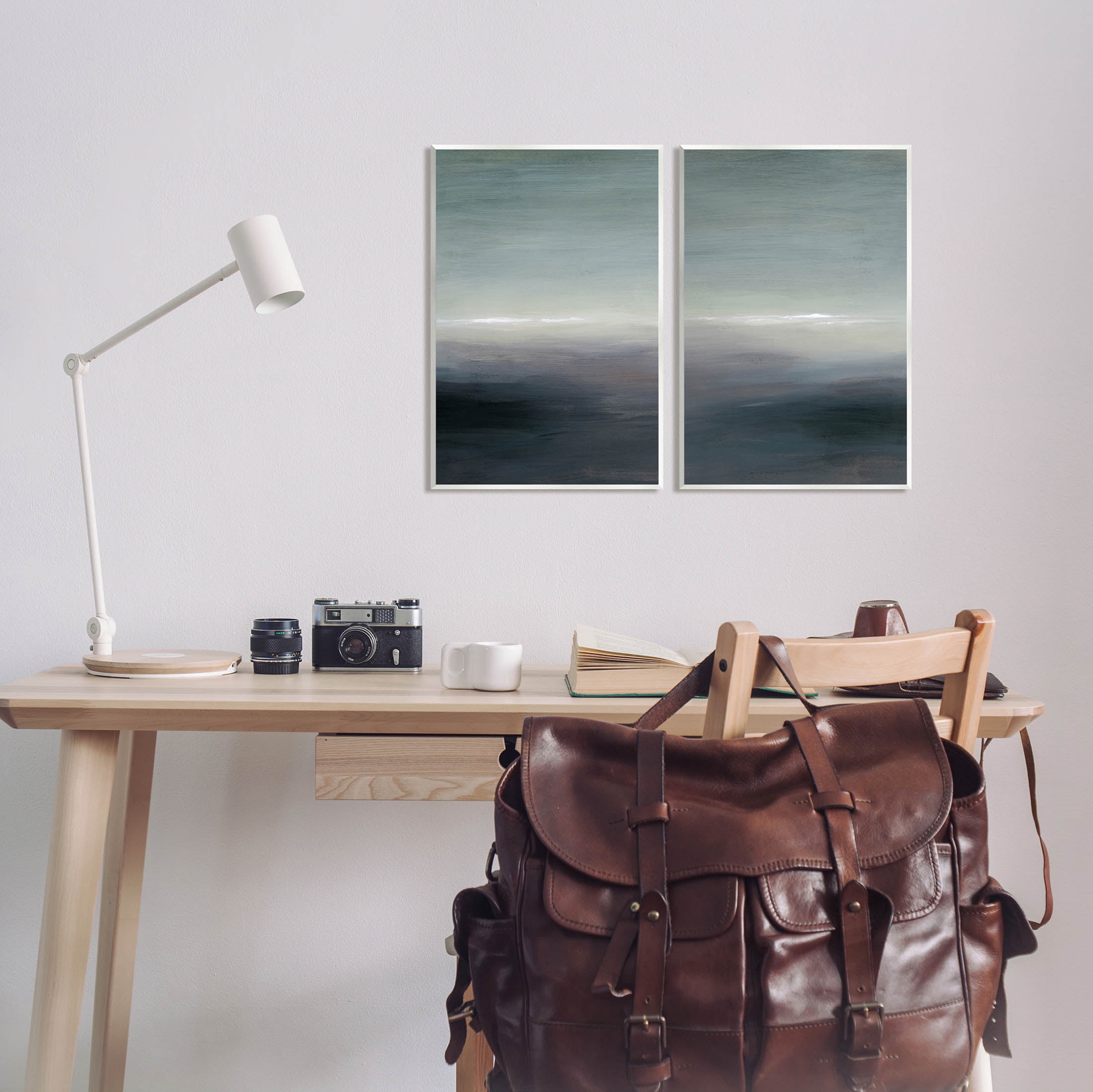 Stupell Industries Dark Horizon Landscape Scene Painting Unframed Art Print Wall Art, Set of 2, Design by Grace Popp