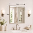 thumbnail image 2 of Wall-Mounted Mirror Aluminum Alloy Frame Bathroom Wall Mirror for Vanity Living Room, Bedroom Entryway Room Home Decor 30" x 30", 2 of 12