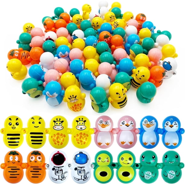 80 Mini Juguete Tumbler, Mini Vaso de Juguete de Animales para niños y niñas, para recompensas de Aula, Bolsa de Regalo, Caja de Tesoro, Regalos para Fiestas de cumpleaños (80 Piezas)