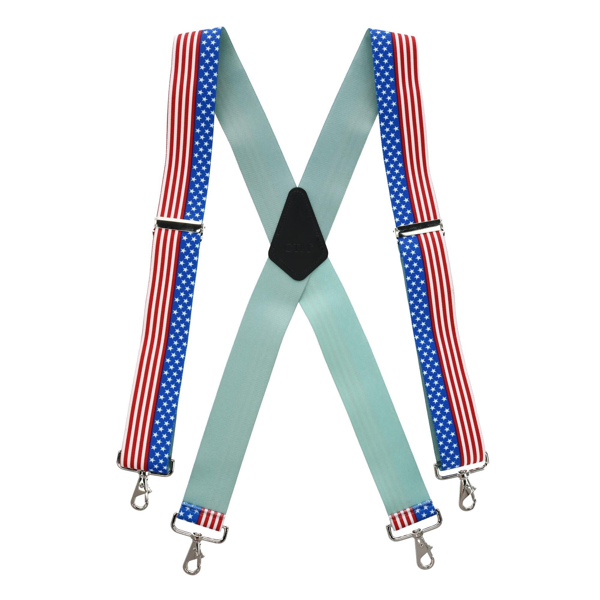 Mens Big /& Tall Elastic Suspender with Metal Swivel Hook Clip End USA Made