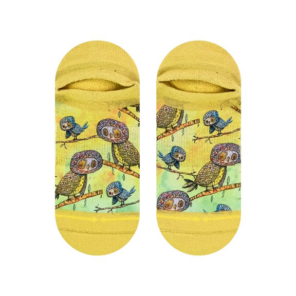Owl No Show Socks With Art By Bad Otis Link