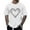 02 White, variant on YueHuiYing Plus Size Tops for men Cute Graphic Tees Loose Fit Flower Printing Short Sleeve Crew Neck T Shirts
