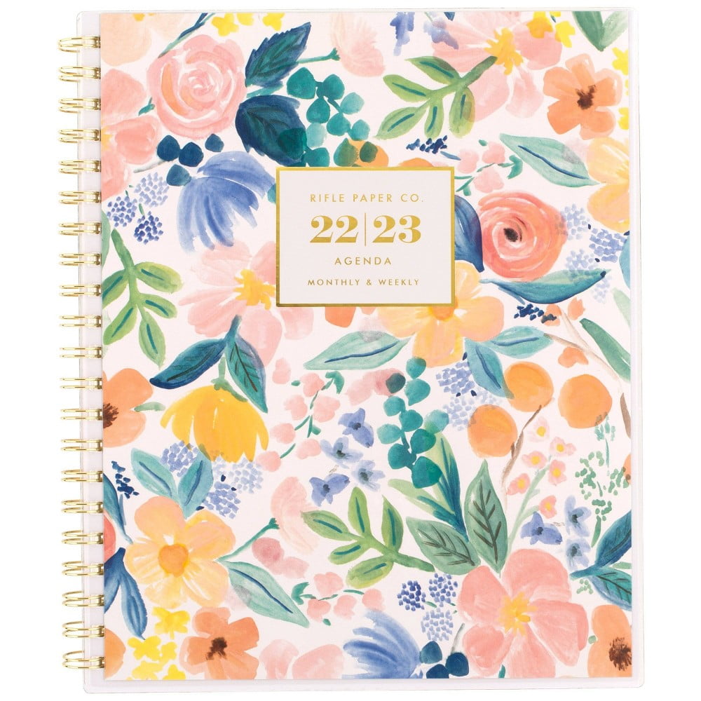 2022-23 Academic Planner Weekly/Monthly CYO Workbook 11"x8.5" Watercolor  Floral - Rifle Paper Co. for Cambridge - Walmart.com