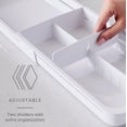 thumbnail image 2 of YouCopia DrawerFit Sliding Drawer Tray with Adjustable Dividers, Expandable Kitchen Storage Organizer, Speckled White, 2 of 8