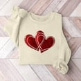 thumbnail image 2 of Valentines Day Womens Sweatshirt Love Heart Shirts Oversized Fleece Pullover Long Sleeve Tunic Tops, 2 of 4