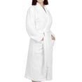 thumbnail image 2 of Cotton Paradise Mens and Womens Robe, Warm Fleece Unisex Bathrobes, Soft Plush House Robes, Medium-Large, Cotton White, 2 of 7