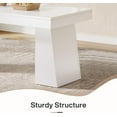 thumbnail image 4 of Tribesigns 55“ Dining Table for 4-6, Rectangular Wooden Dining Room Table, Kitchen Dinner Table, White, 4 of 7