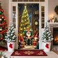 thumbnail image 4 of FastXmas Christmas Door Cover Decorations, 2.95 x 5.9 Feet Santa Claus Snowman and Gift Box Design Pattern Christmas Door Curtain Cute Durable Xmas Door Cover Decor for Festive Door for Front Doors, 4 of 6