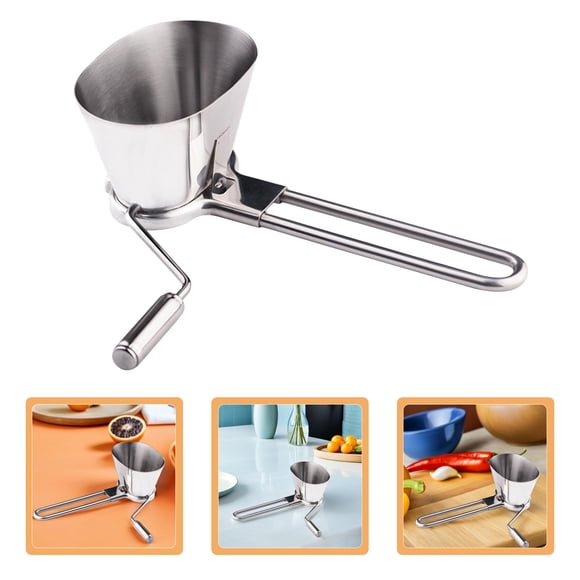 SHINYPASING 1Pcs Kitchen Wares Grater For Cooking With Stainless Steel Rotary Blades Silver