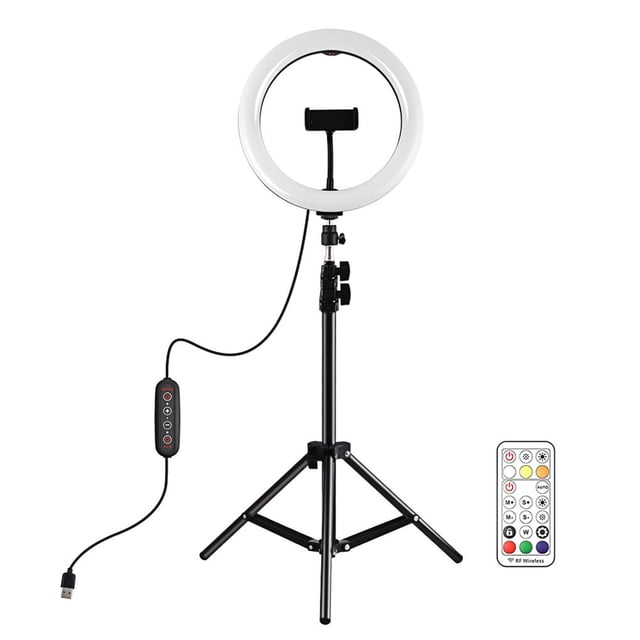 Tholdsy Anillo de luz LED para Selfie PKT3081B, anillo de lámpara de relleno circular, lámpara de relleno de luz regulable para maquillaje en el hogar, Accesorios de cámara y óptica