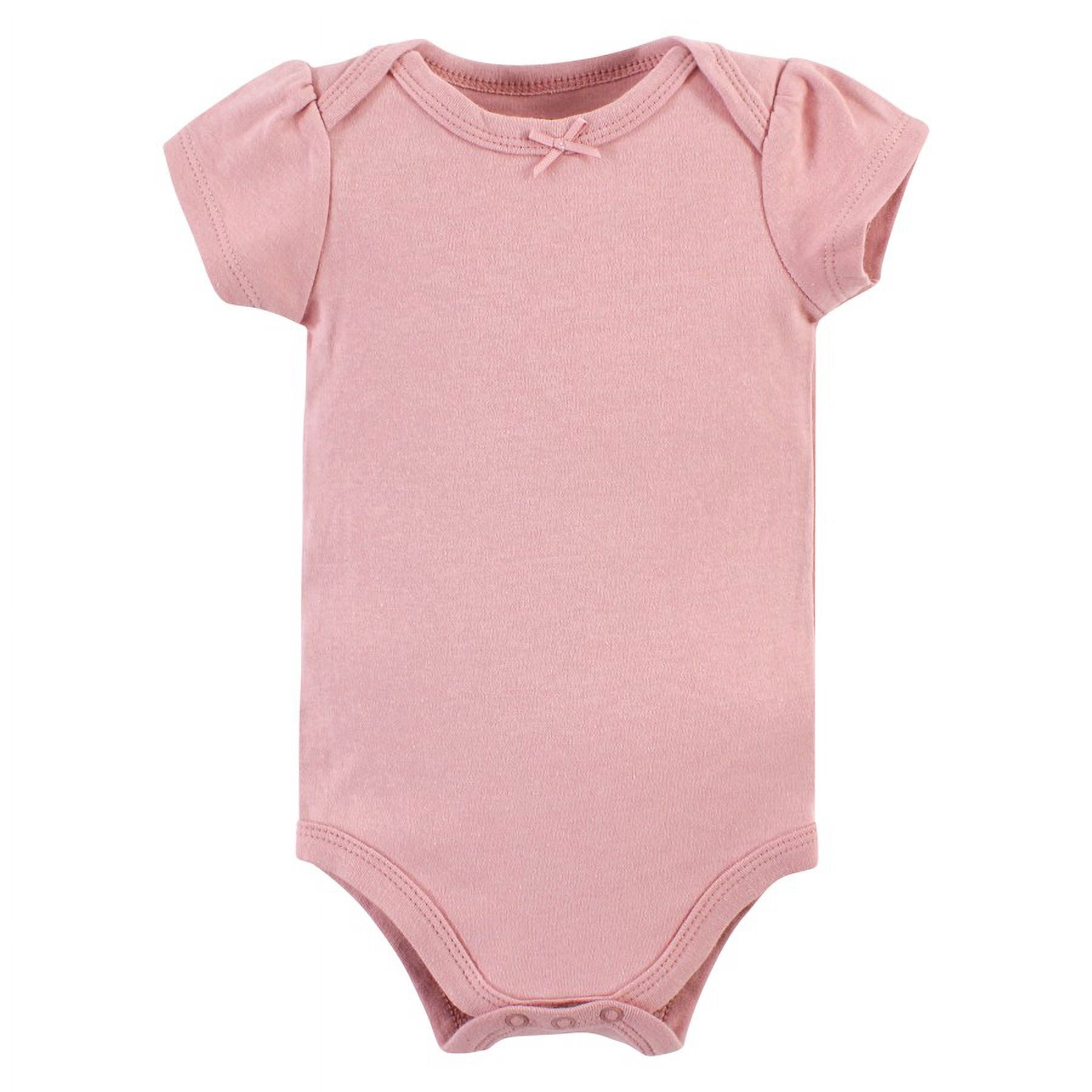 Hudson Baby Short Sleeve Bodysuits, 5-Pack, Newborn- 24 Months