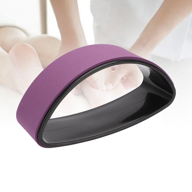 Back Cracker, TPE Lock Chain Back Stretching Device Yoga Half Wheel Purple for Fitness