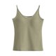 thumbnail image 4 of Pijama de manga corta para mujer, transpirable, con cuello en V, con tirantes, sin mangas y blusa de poliéster., 4 of 4