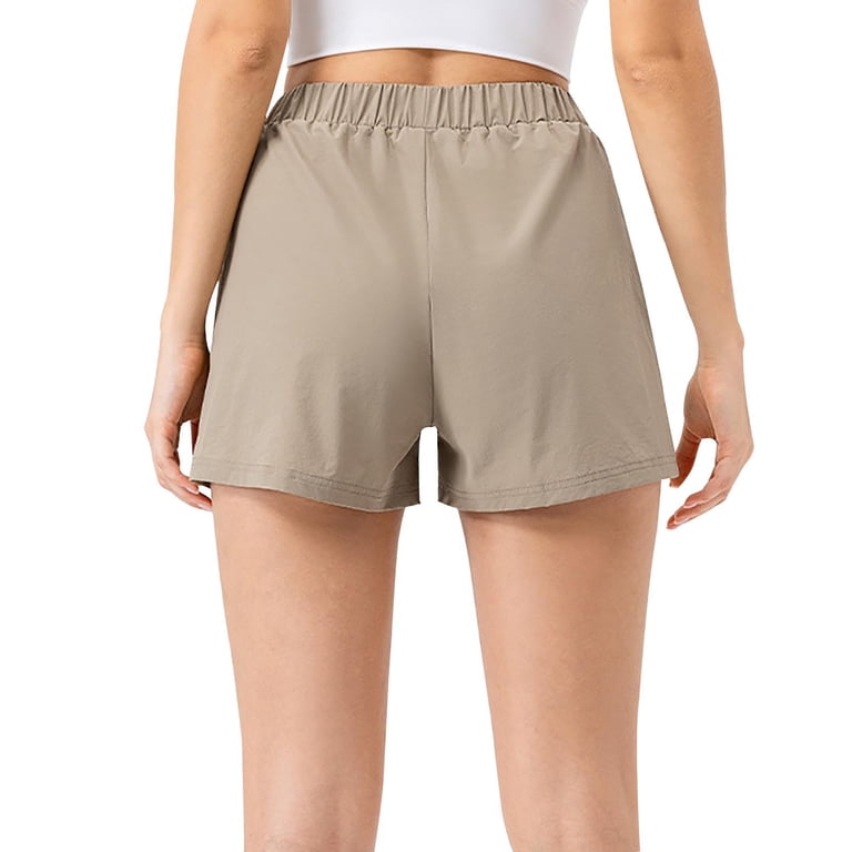 Workout Shorts Women, Women's Fashionable Solid Color Loose Sports