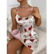 thumbnail image 4 of Camisones de seda satinada de imitación para mujer, ropa de dormir con estampado, vestido de noche con tirantes, lencería Sexy, ropa de casa, bata para el hogar, 4 of 5