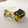 thumbnail image 4 of Cute Sloth Sherpa Blanket s, Yellow Sunflower Throw Blanket Animal Kawaii Fleece Blanket Teens Adult, Floral Rustic Farmhouse Flannel Blanket Decorative Sofa Couch, Queen Size, 4 of 7