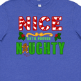 thumbnail image 4 of Inktastic Nice Until Proven Naughty with Holly and Gingerbread Man Youth T-Shirt, 4 of 5