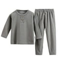 thumbnail image 2 of Cowsor BABY 1Y-11Y Infant Kids Toddler Junior Girls Soft Comfy Modal Tencel Shirring Sleepwear Pajamas 2pcs Set, 2 of 3