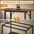 thumbnail image 5 of 20 Gal-2 Tier Rustic Brown Aquarium Stand, 5 of 7