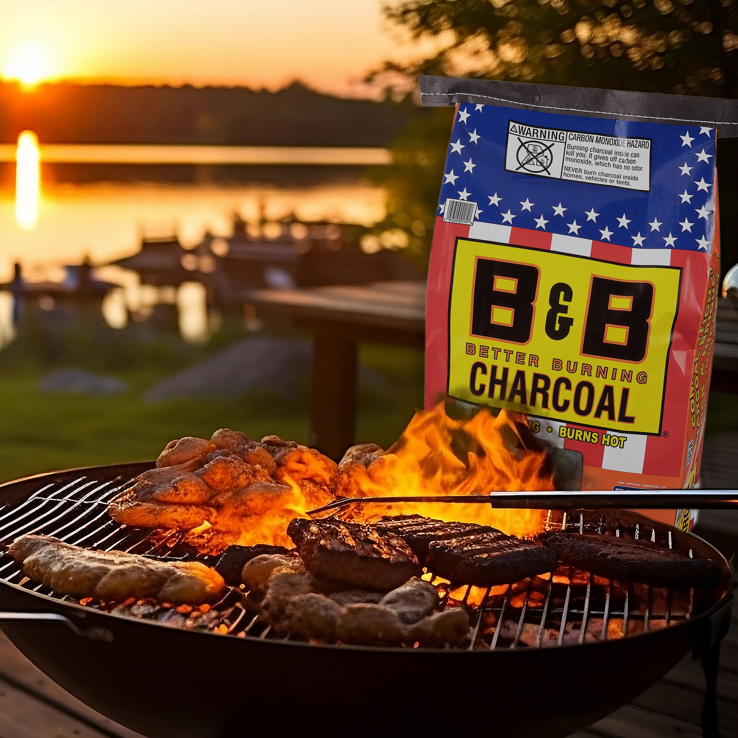 B&B Charcoal Competition Oak Charcoal Briquets 17.6 Pound