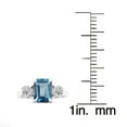 thumbnail image 3 of Sterling Silver with London Blue Topaz and Moissanite Three Stone Ring, 3 of 3
