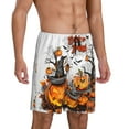 thumbnail image 6 of Mens Pajama Shorts, Halloween Trick or Treat Art Sleep Shorts Men Pajama Bottoms Lounge PJ Shorts with Pockets, 6 of 6