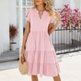 thumbnail image 2 of Women's Summer Short Sleeve Casual Dresses V-Neck Party Dress, 2 of 6