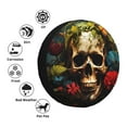 thumbnail image 2 of Kdxio Butterfly Flower Plant Skull for Tire Cover Wheel Protectors Tyre Covers Weatherproof Wheel Covers Universal Fit for Trailer Rv SUV Truck Camper Travel Trailers 17 inch, 2 of 5