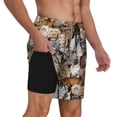 thumbnail image 2 of Balery Cut Cats Bañador para hombre, shorts de playa de secado rápido con entrepierna y forro de compresión-X-Large, 2 of 6